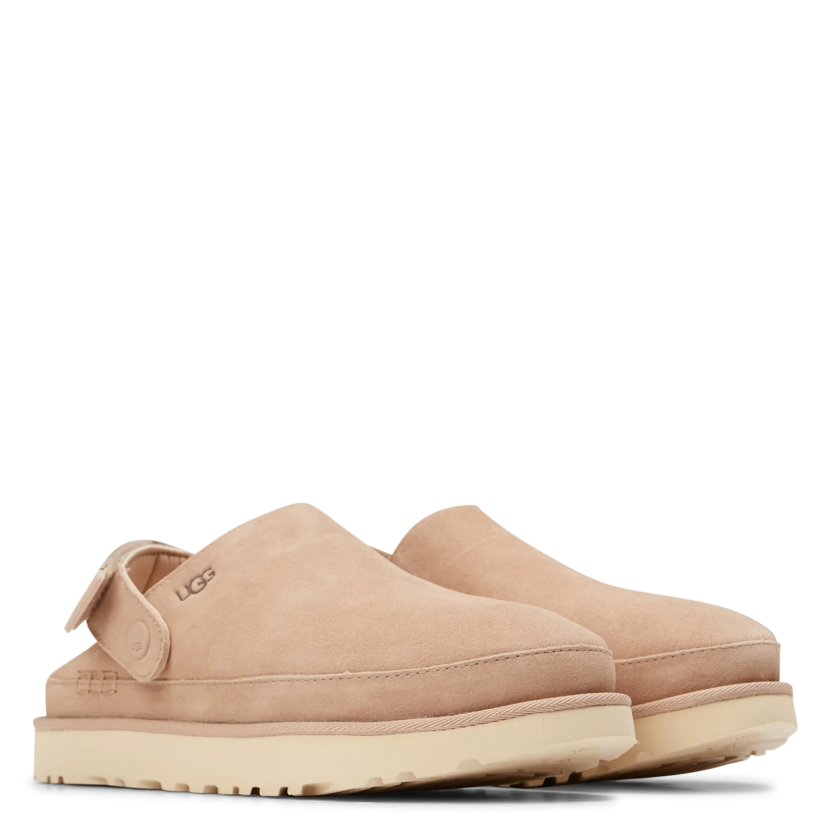  UGG   GOLDENSTAR CLOG - Mules in pelle con zeppa | Beige