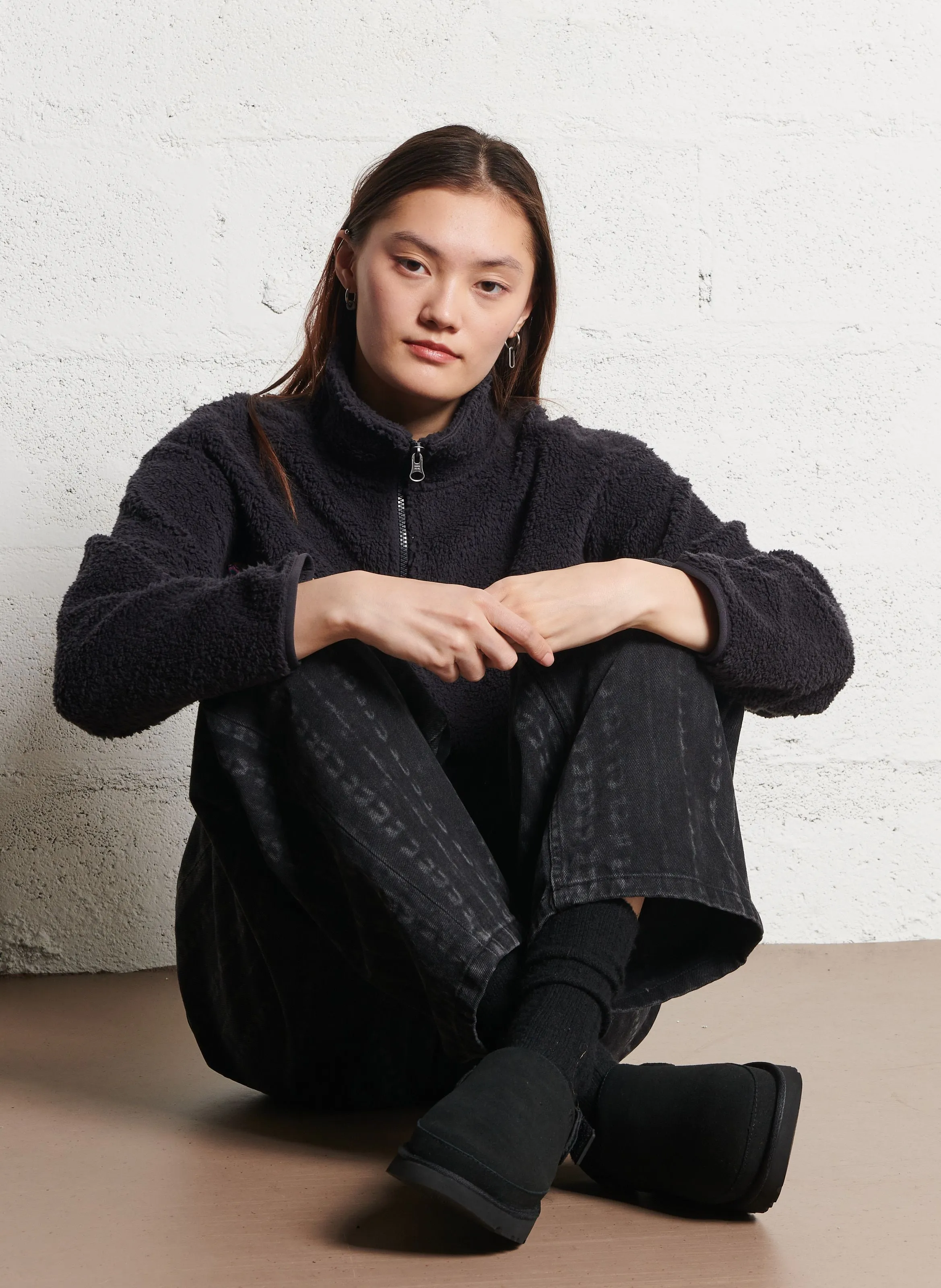  UGG   GOLDENSTAR CLOG - Mules in pelle con zeppa | Nero