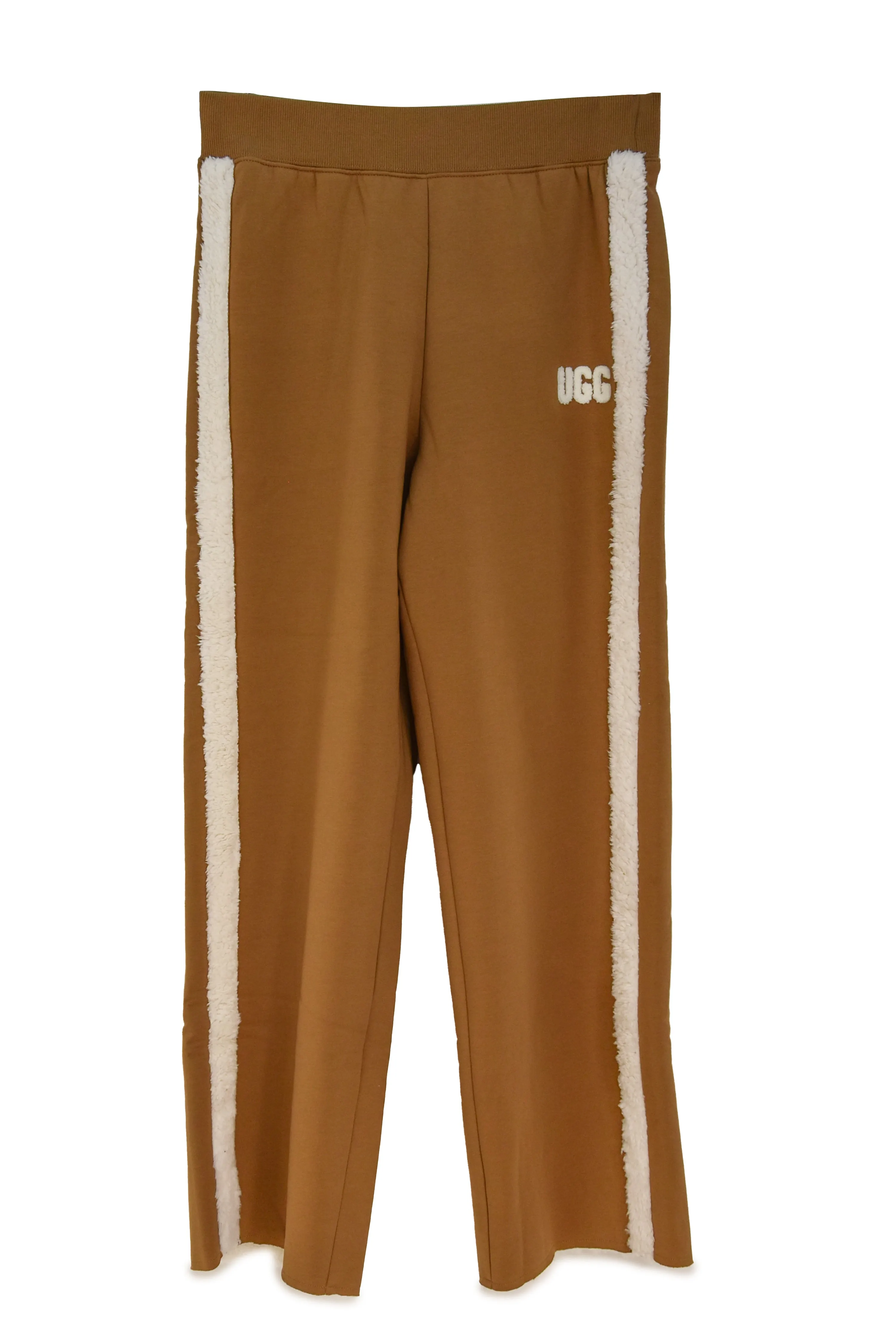 Ugg Pantaloni Cuoio A Gamba Larga Myah Donna Con Finitura Liscia