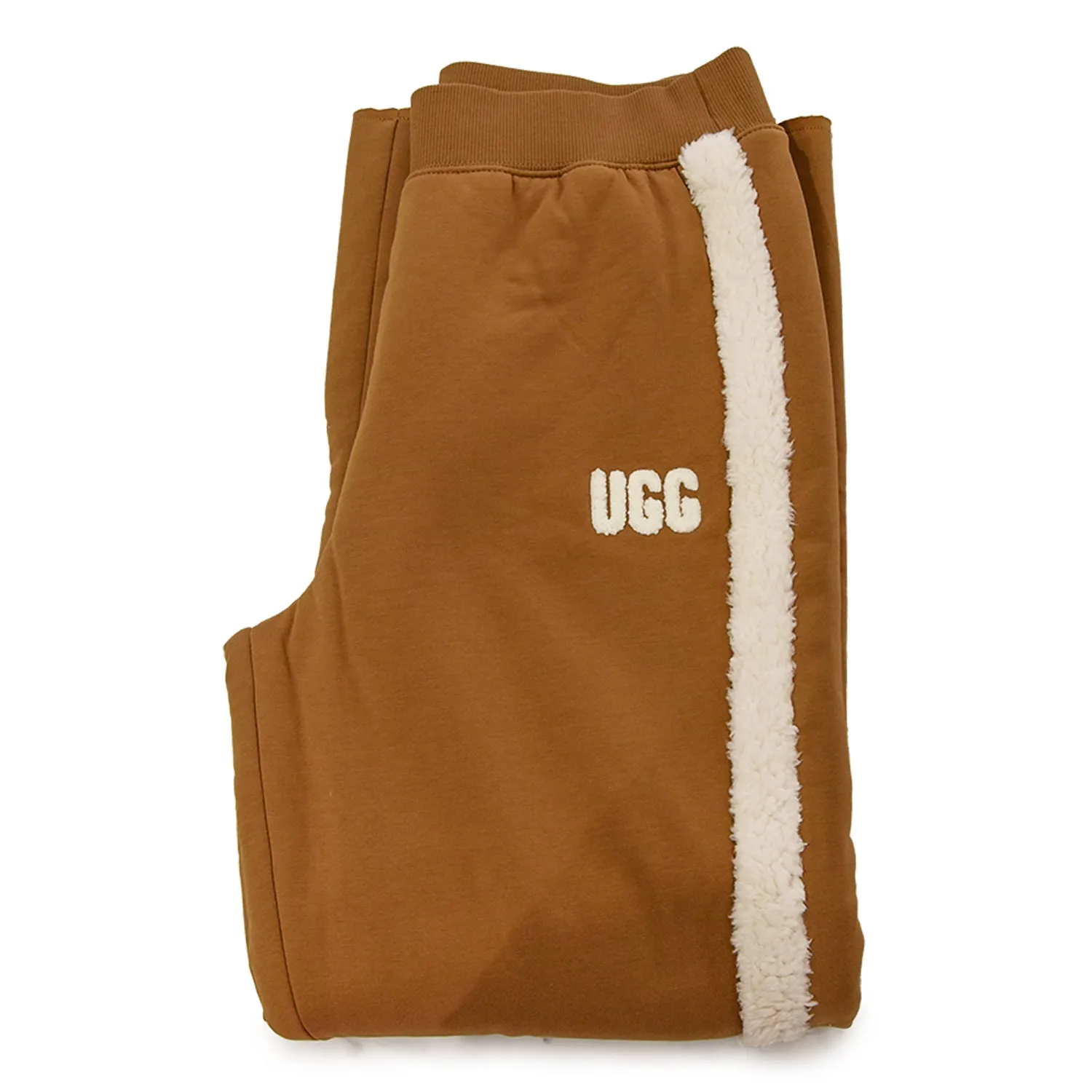 Ugg Pantaloni Cuoio A Gamba Larga Myah Donna Con Finitura Liscia