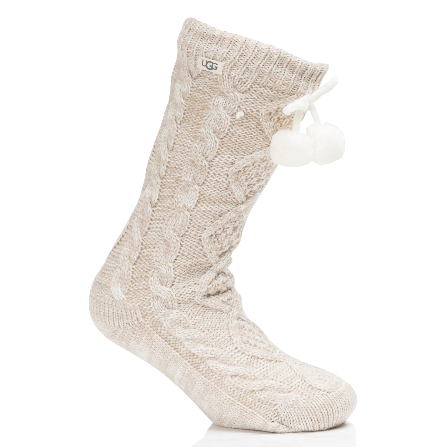  UGG   POM POM LINED CREW - Calzini media lunghezza con pompon | Bianco
