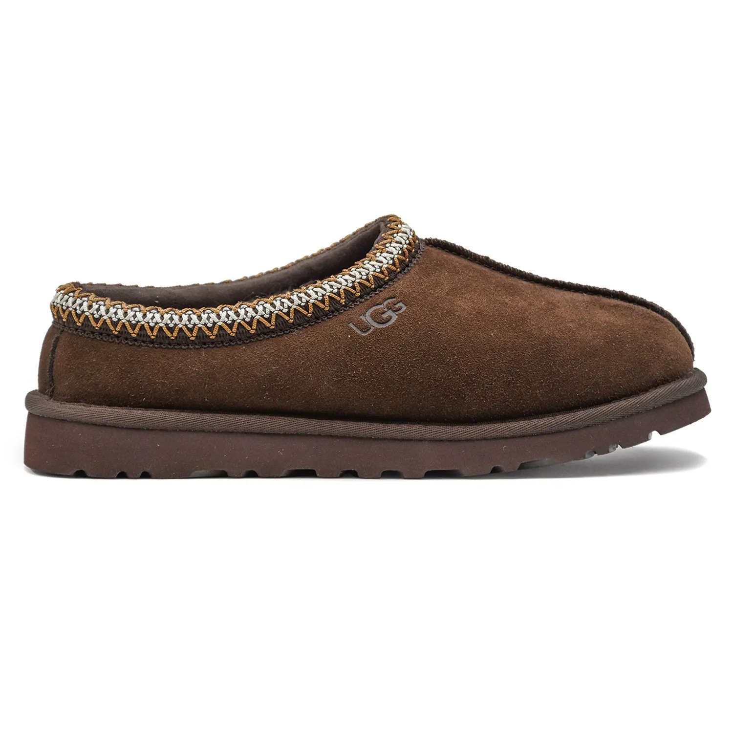 Ugg Tasman Uomo Sabot Marrone Collarino Intrecciato A Contrasto