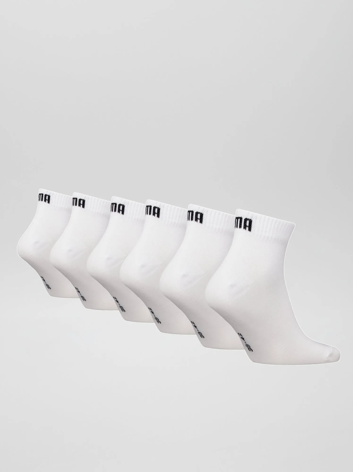 Un set di 6 paia di calzini unisex 'Puma' - BIANCO