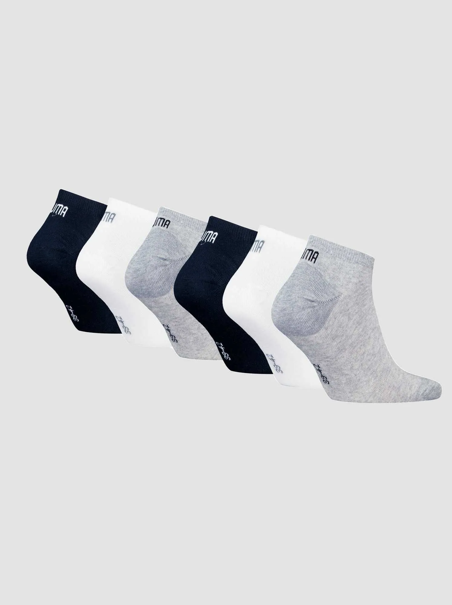 Un set di 6 paia di calzini unisex 'Puma' - NERO