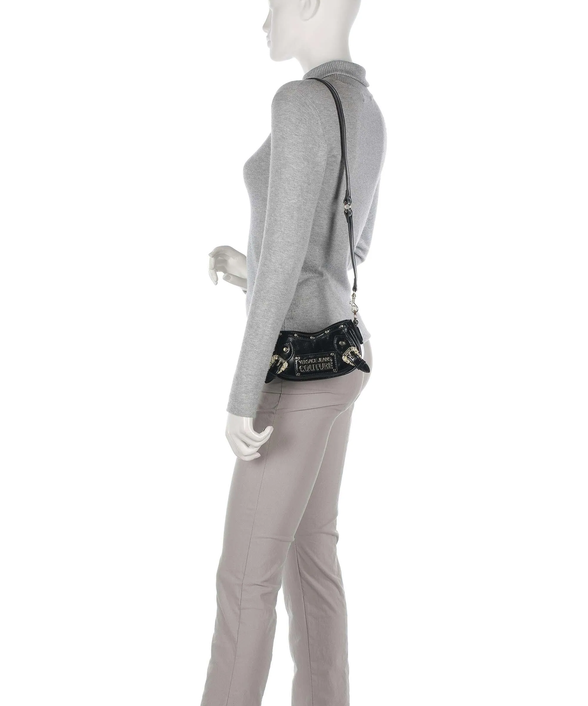  Versace Jeans Couture Capsule Borsa a spalla pelle sintetica nero  