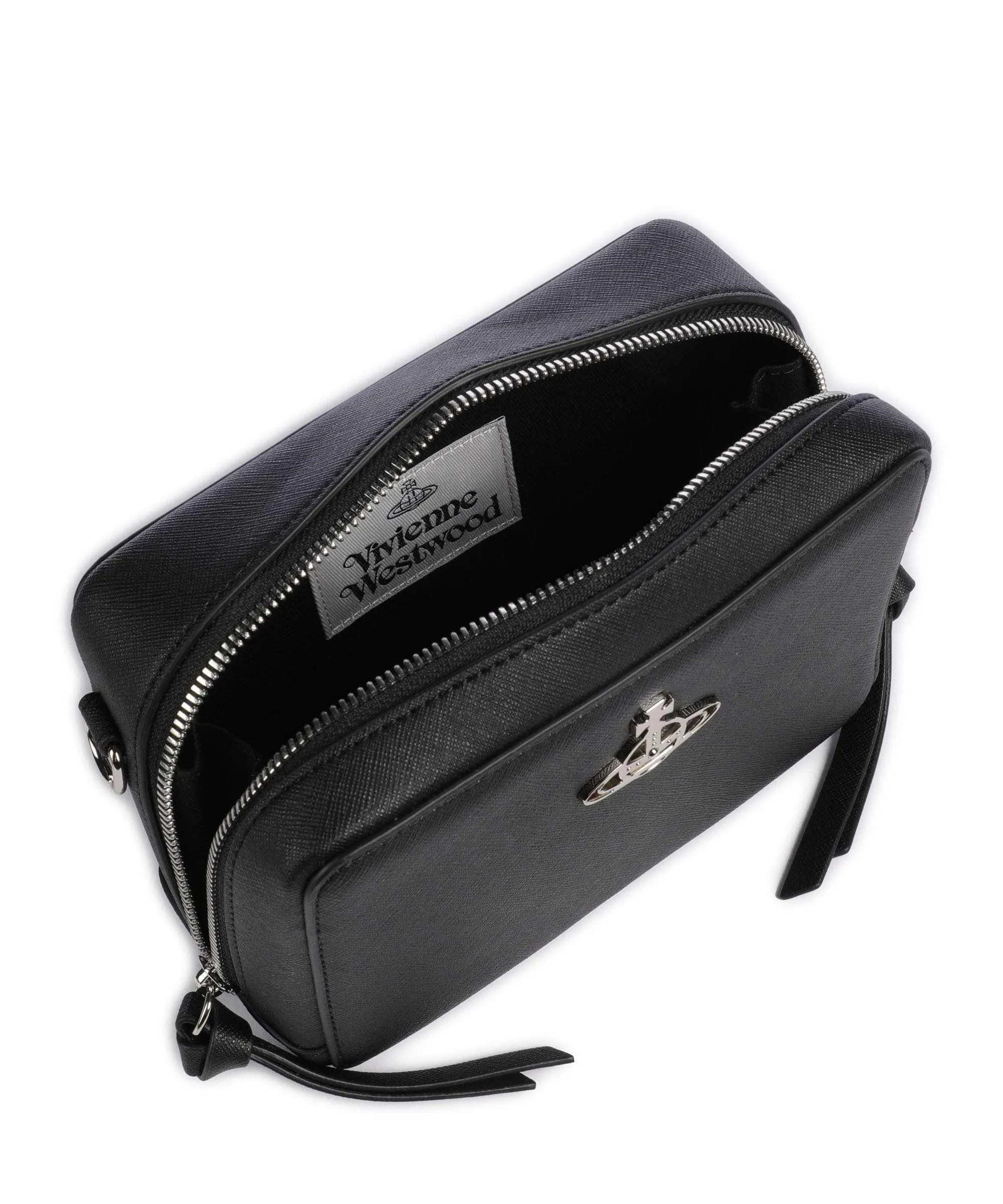  Vivienne Westwood Melih Saffiano Borsa a tracolla pelle sintetica nero  